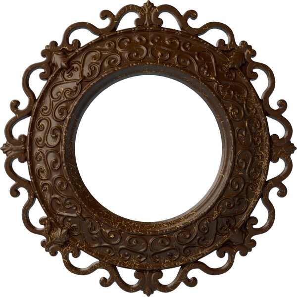 Ekena Millwork Orrington Medallion (Canopies up to 6 5/8"), 13 1/4"OD x 6 5/8"ID x 1 1/8"P, Root Beer Crackle CM13ORRBC - main